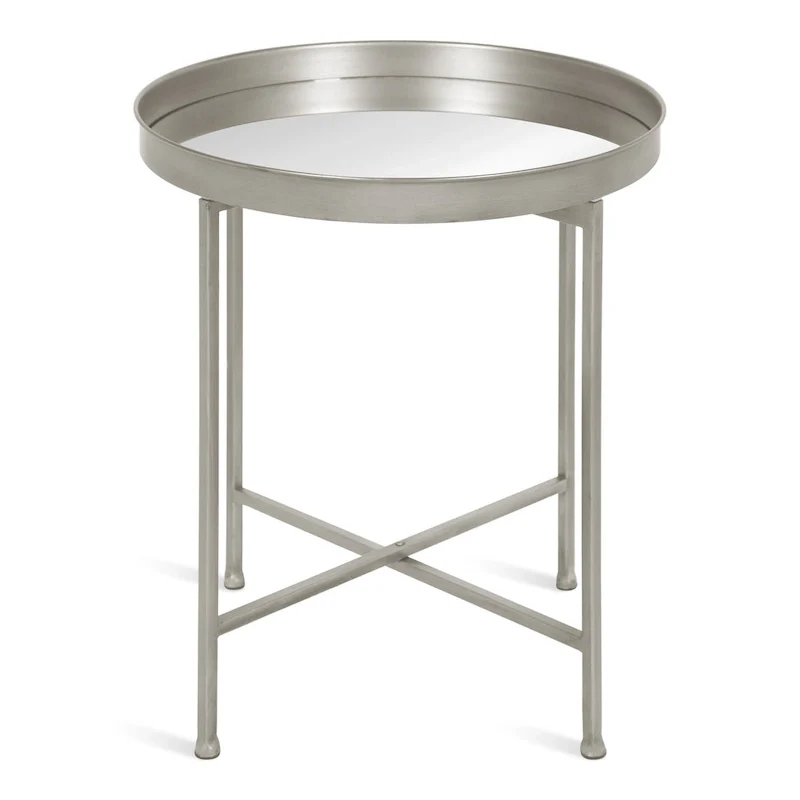 Kate and Laurel Celia Round Metal Side Table - 18.25x18.25x22