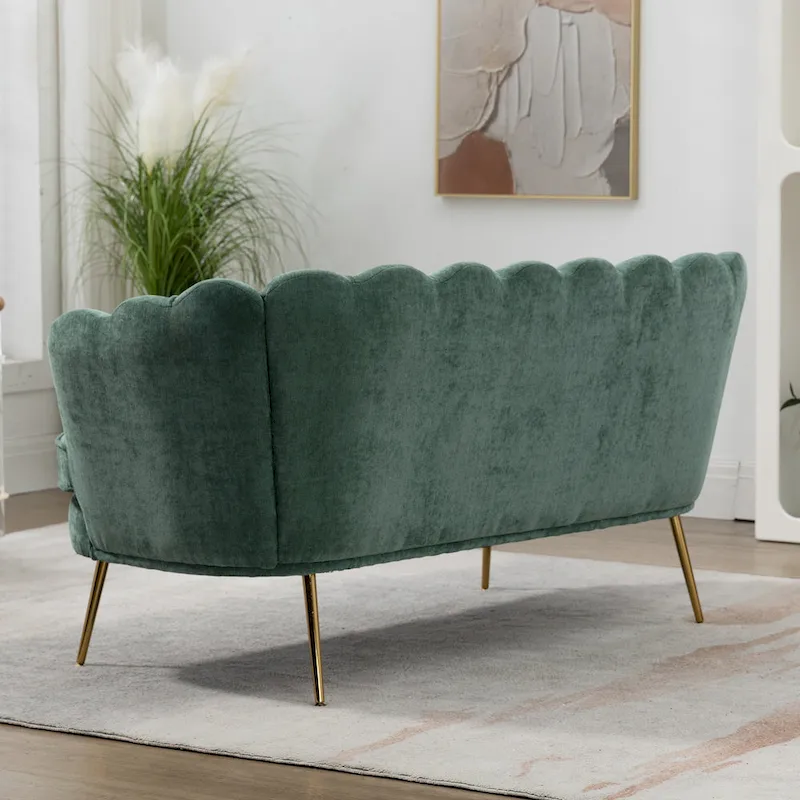 59W Mid-century Modern Tufted Loveseat Upholstered Sofa