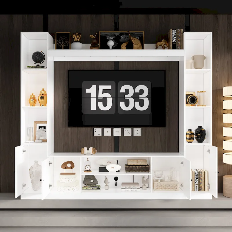 TV Stand/Electric Fireplace Ensemble Cozy Stylish Living Room Solution