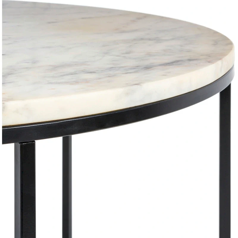 Modern Round Mixed Material Coffee Table