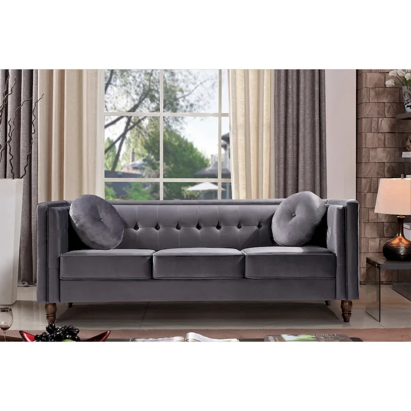 Roberta Velvet Chesterfield Sofa