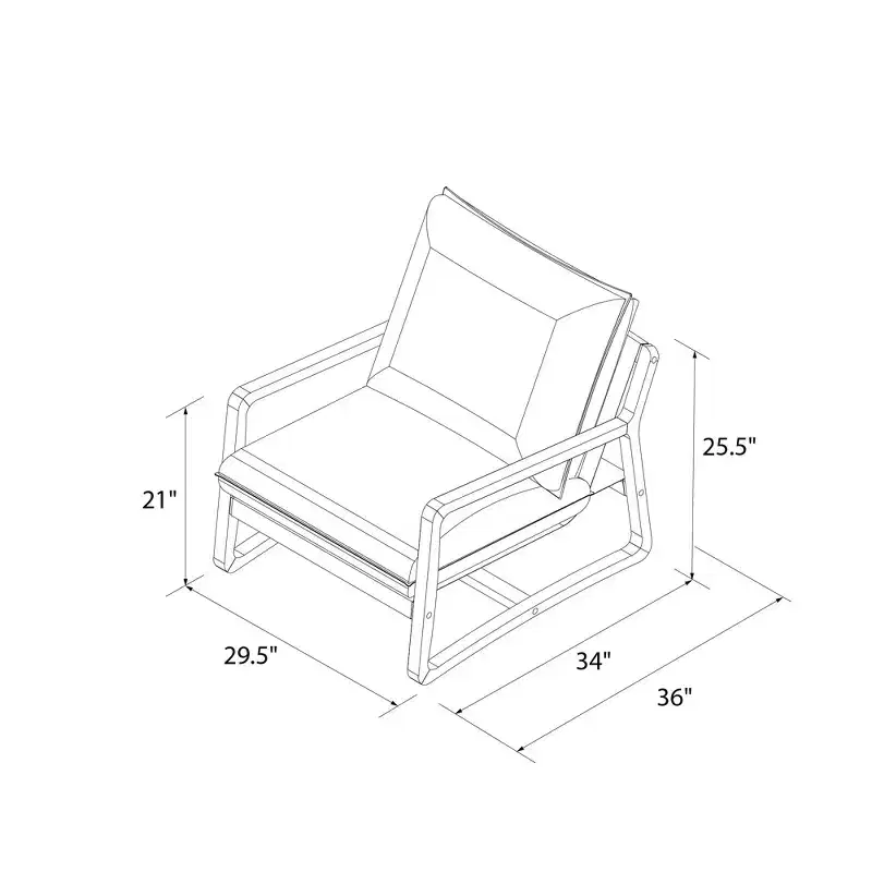 RealRooms Mika Upholstered Sling Accent Chair