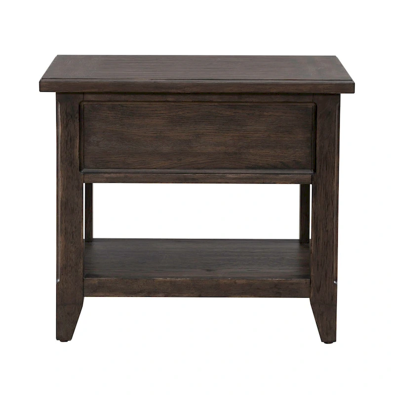 Paradise Valley Saddle Brown Rectangular End Table