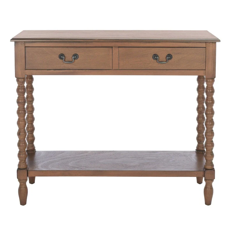 SAFAVIEH Henretta 2-Drawer Console Table - 35.5 W x 13 L x 29.5 H - 35.5 W x 13 L x 29.5 H - 36Wx13Dx30H