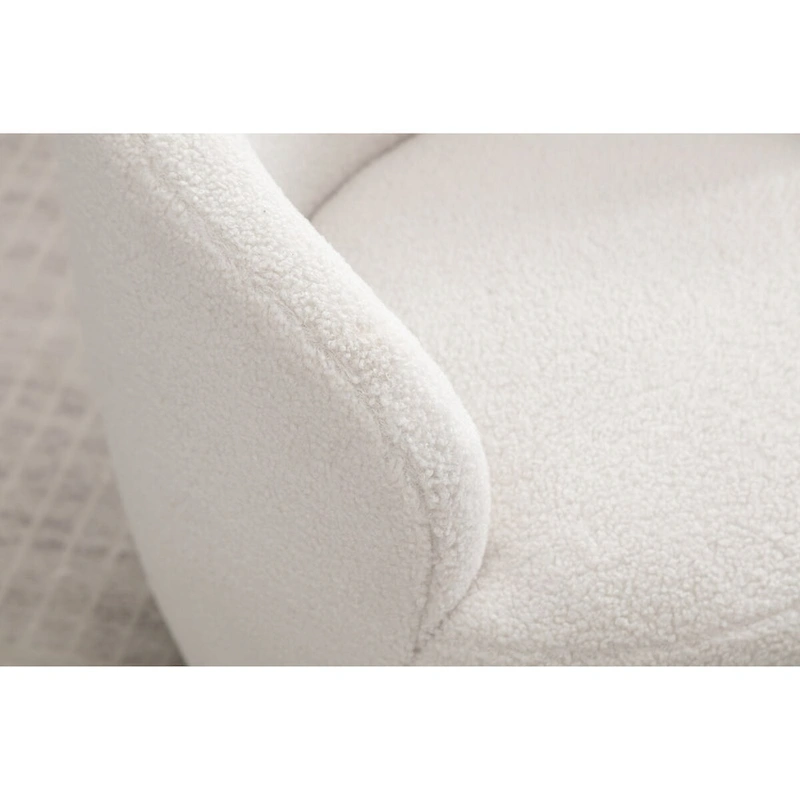 Swivel Accent Armchair Barrel Chair with Black Powder Coating, Blue