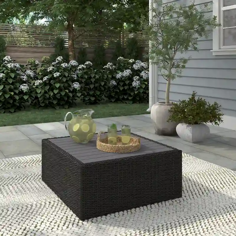 Portland Outdoor Square Coffee Table - 33.25  x 33  x 14.25