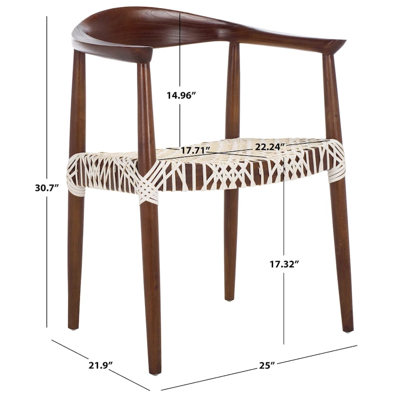 SAFAVIEH Trix Bandelier Black Dining Arm Chair - 24.8