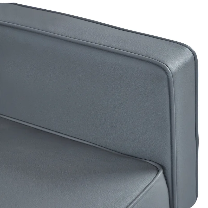 Convertible Sofa Bed Adjustable Fabric Couch Sleeper Modern Recliner Reversible Loveseat Folding Daybed Guest Bed with 2 Pillows