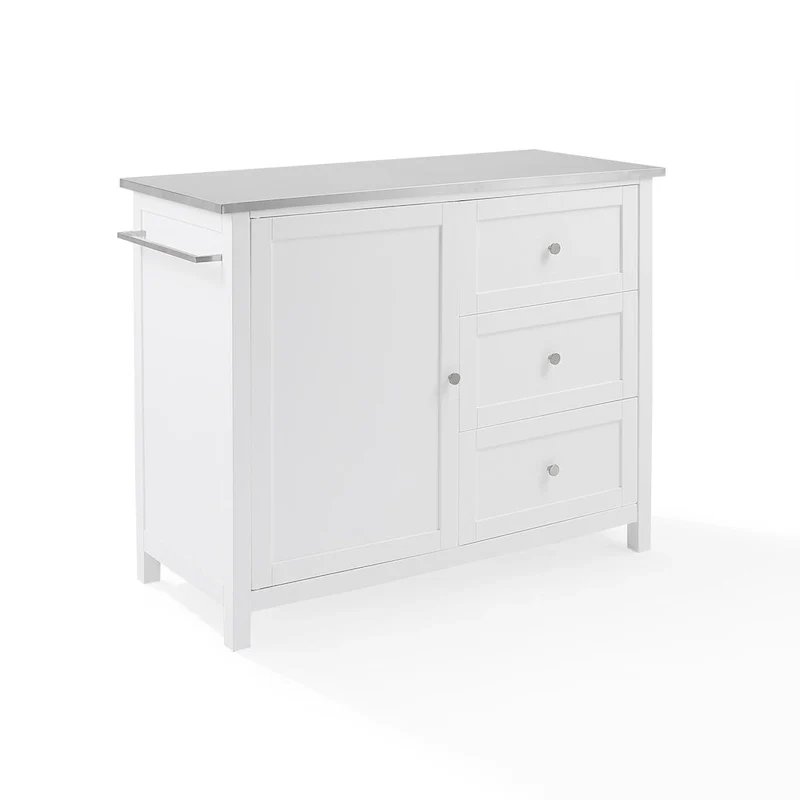 Crosley Soren Stainless Steel Top Kitchen Island/Cart - 18.13d x 42.13w x 37.5h