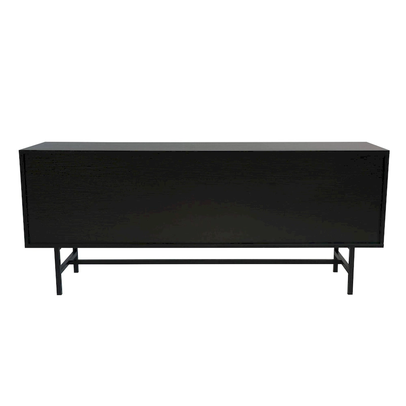 Rochester 2-Drawer 4-Shelf TV Stand Credenza with Iron Legs