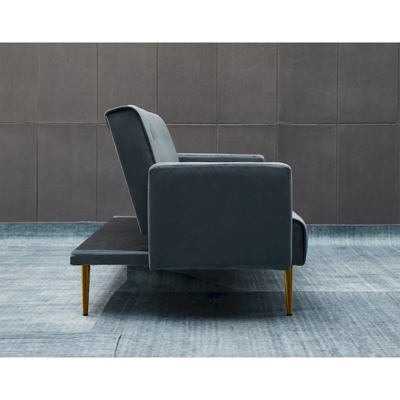 75 Wide Tufted Velvet Convertible Sleeper sofa