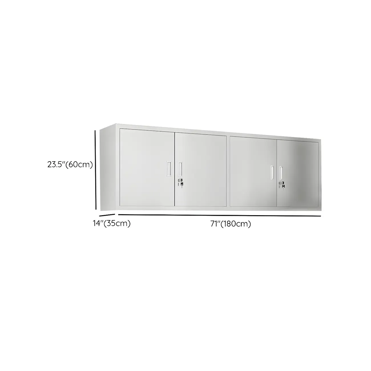 Elegant Stainless Steel Wall-Mounted Display Cabinet
