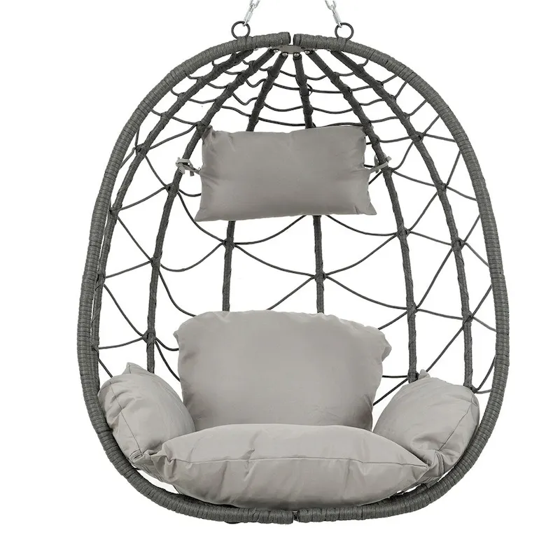Egg Chair with Stand,Swing Chair,Patio Wicker Hanging Basket Chair