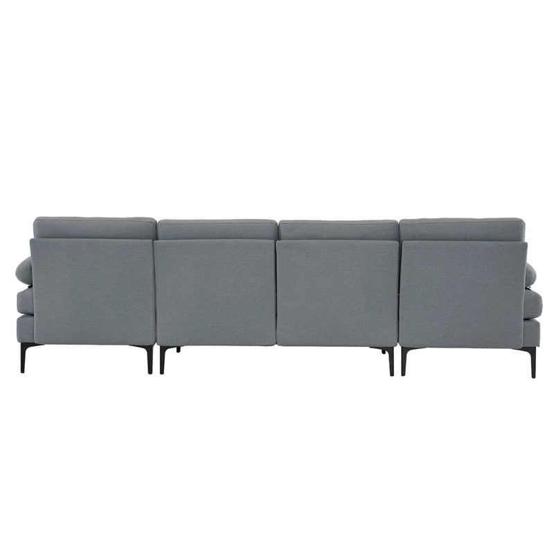 110 4-Seat U-Shaped Upholstered Sectional Sofa
