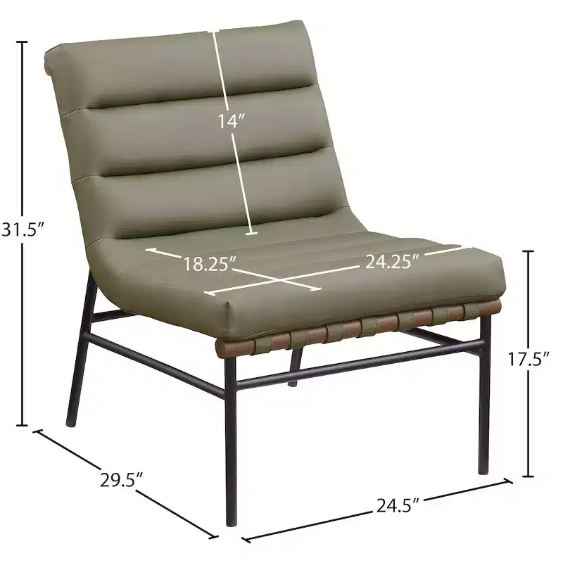 Meridian Furniture,Burke Vegan Leather Accent Chair