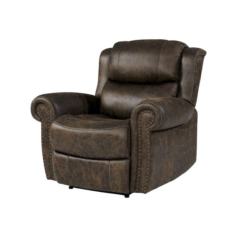 Copper Grove Dilsen Extra Large Rolled Arm Wall Hugger Recliner Chair