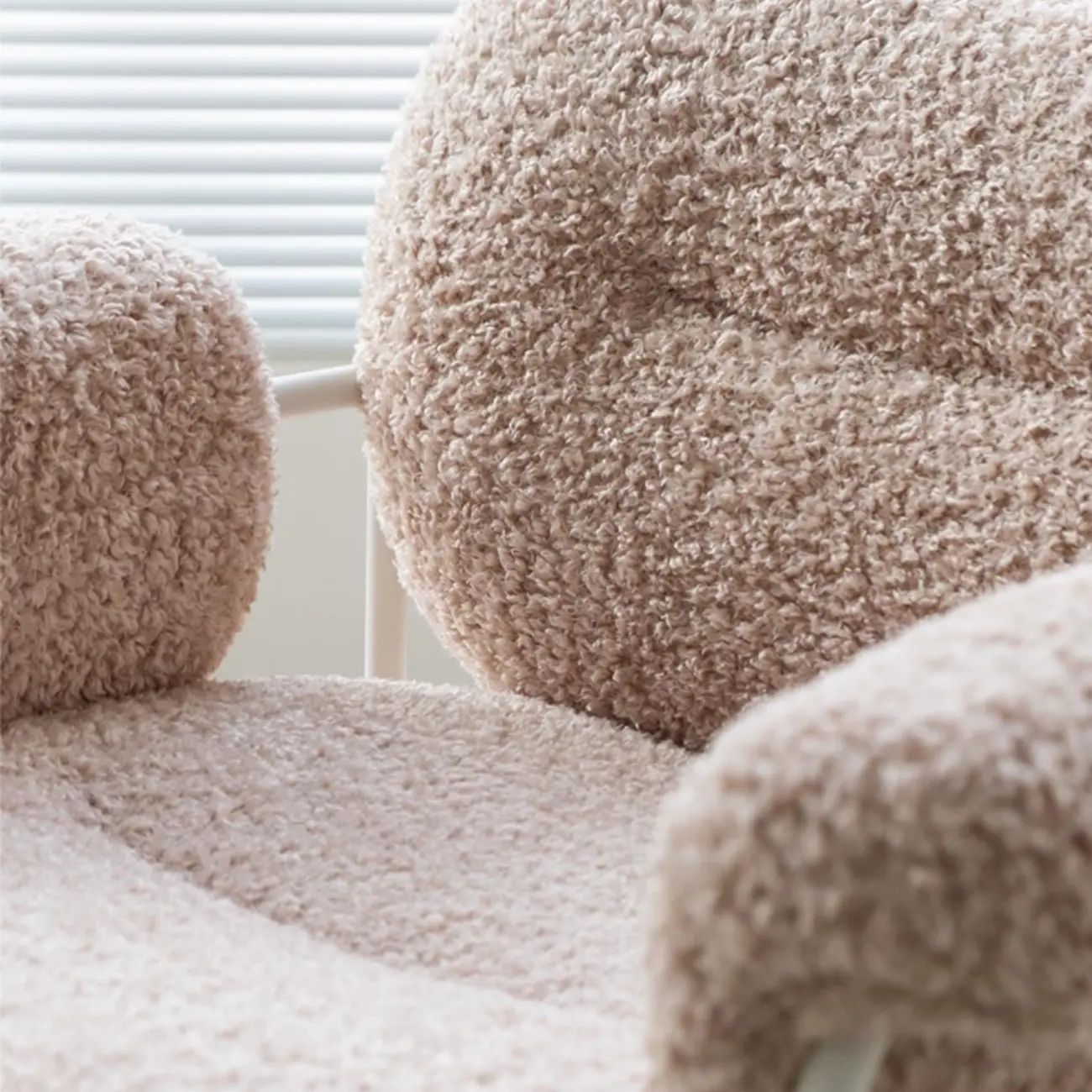 Modern Square Arm Fabric Accent Chair with Tufting