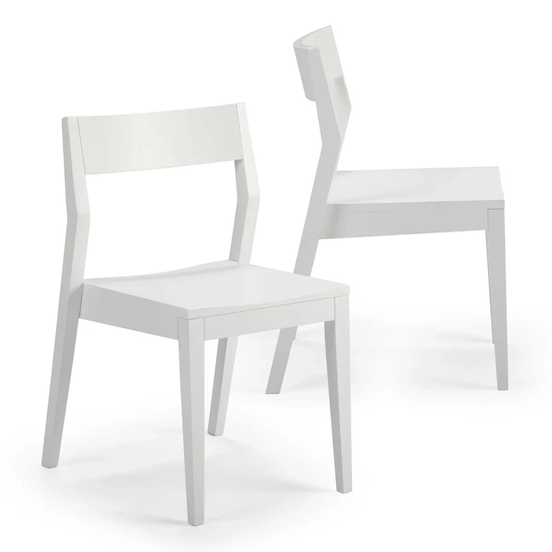 Plank and Beam Modern Solid Wood Dining Chair - Set of 2
