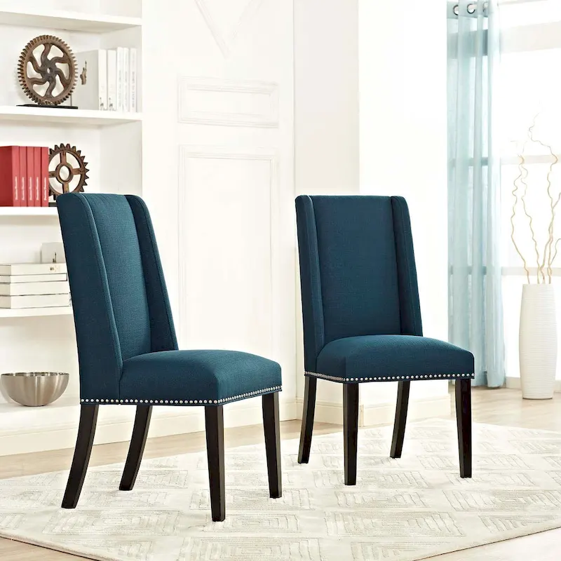 Fabric Upholstered Dining Chairs (Set of 2)
