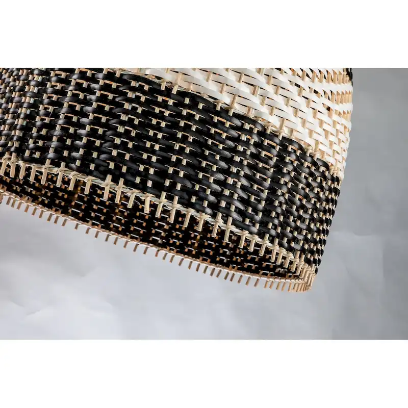 Rattan Black&White Pendant Light