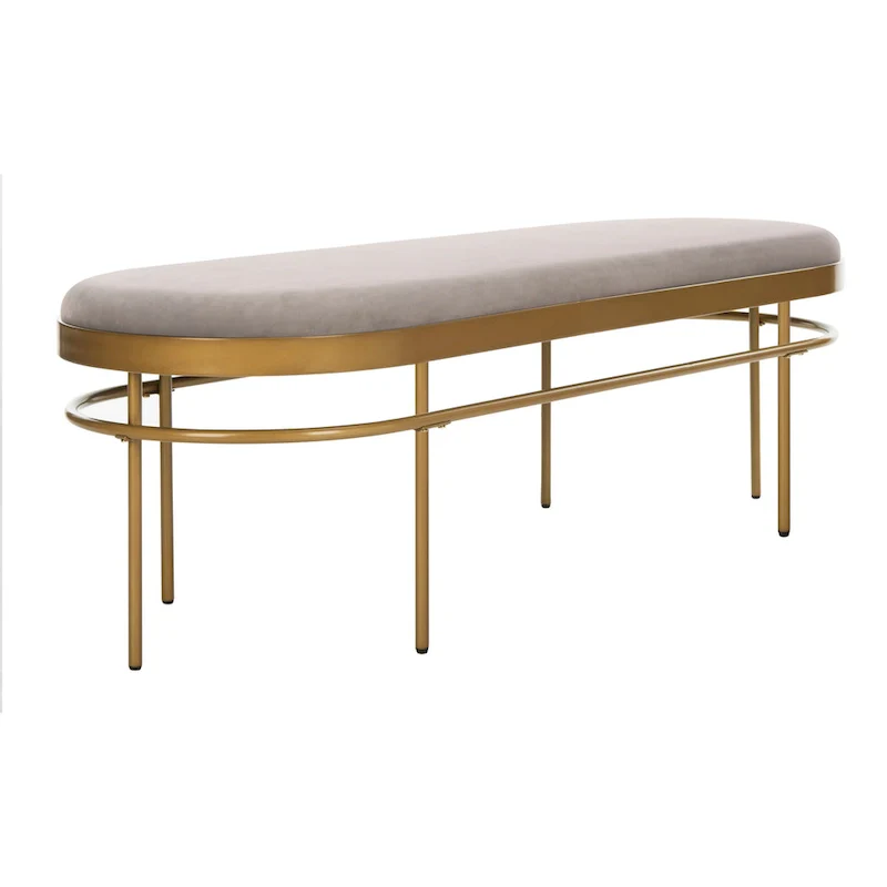 SAFAVIEH Omie Oval Bench - 63 x 22 x 20 - 63Wx22Dx20H