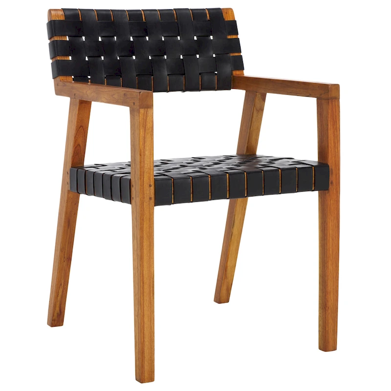 SAFAVIEH Gerda Woven Leather Dining Room Chair - 22.1