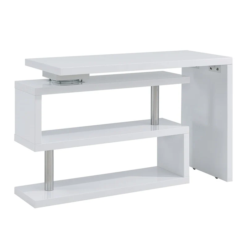 SEI Furniture Ballintoy Rotating Desk with Shelving