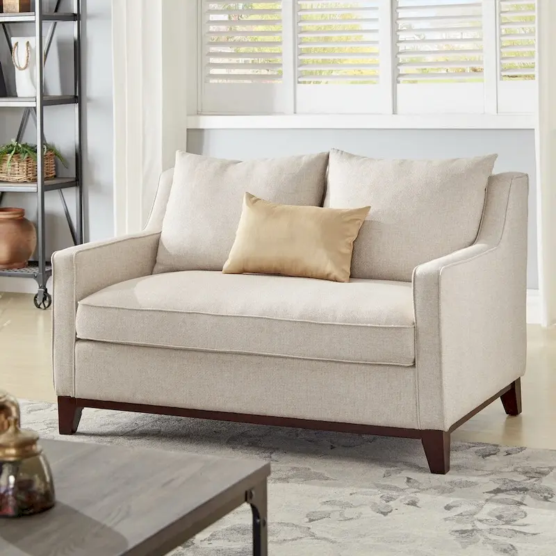 Podgorica Fabric Loveseat with Down Feather Cushions