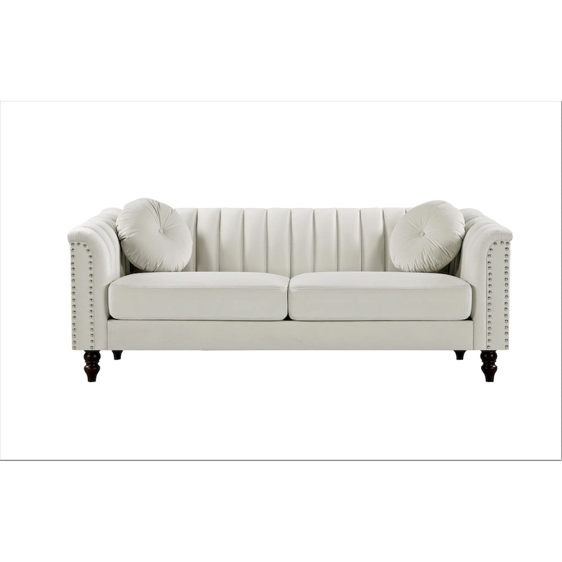 Hills Tufted Back Nailhead 75.2 Sofa