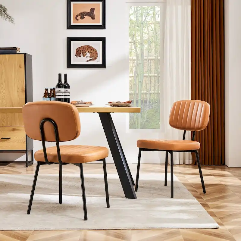 Upholstered Mid Century Modern Kitchen Dining Room Accent Chairs