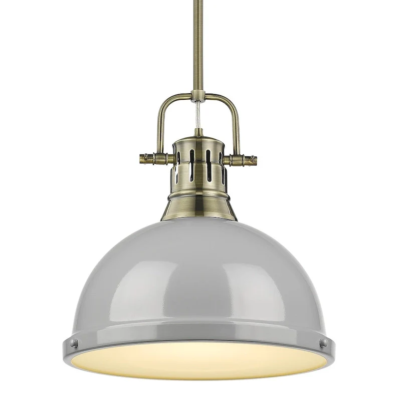 Golden Lighting Duncan Aged Brass 1-light Pendant