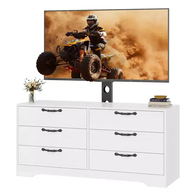 6-Drawer TV Stand with Mount for 32-75