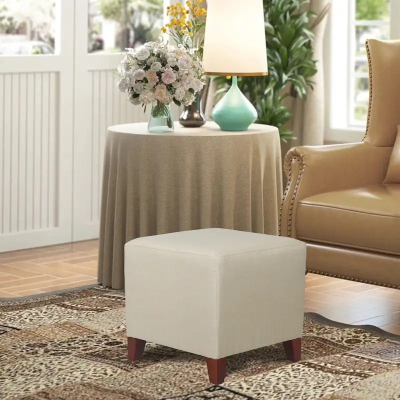 Adeco Simple British Style Passionate Cube Ottoman Footstool