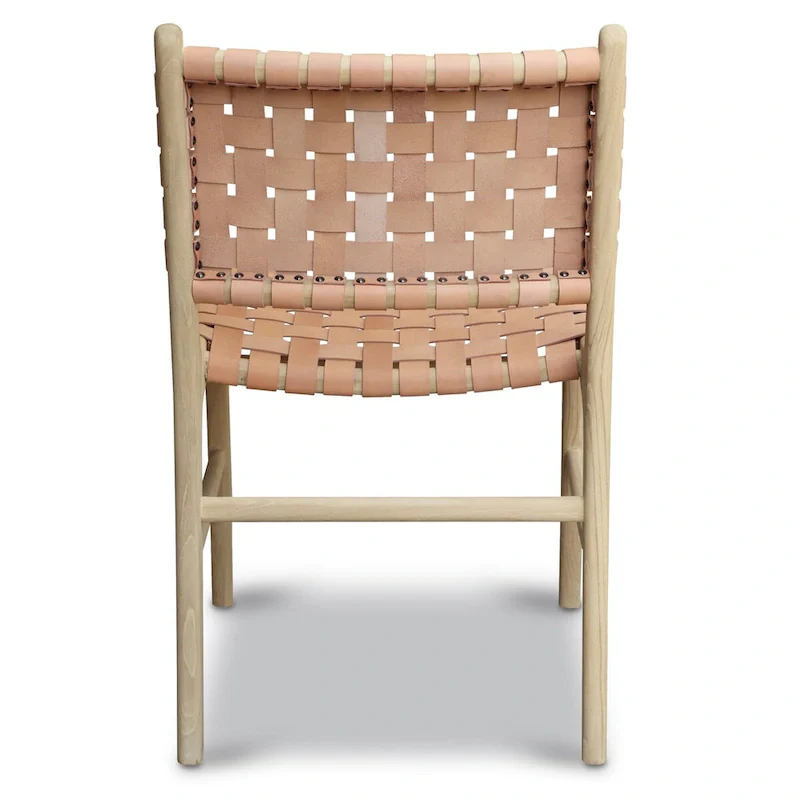 Banda Teak & Leather Dining Chair - Solid Teak Wood Frame