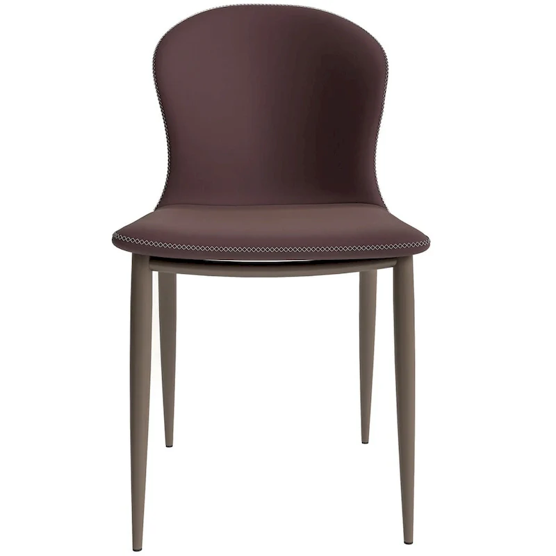 Modern Upholstered Fabric Dining Chair with Metal Legs, Mosaic Style Kitchen Side Chair