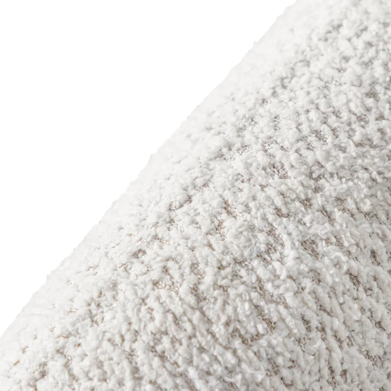 Modern Boucle Accent Chair with Curved Arms, Kidney Seat & Round Wood Legs