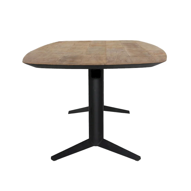Lydia 102 Wide Teak Dining Table, Black