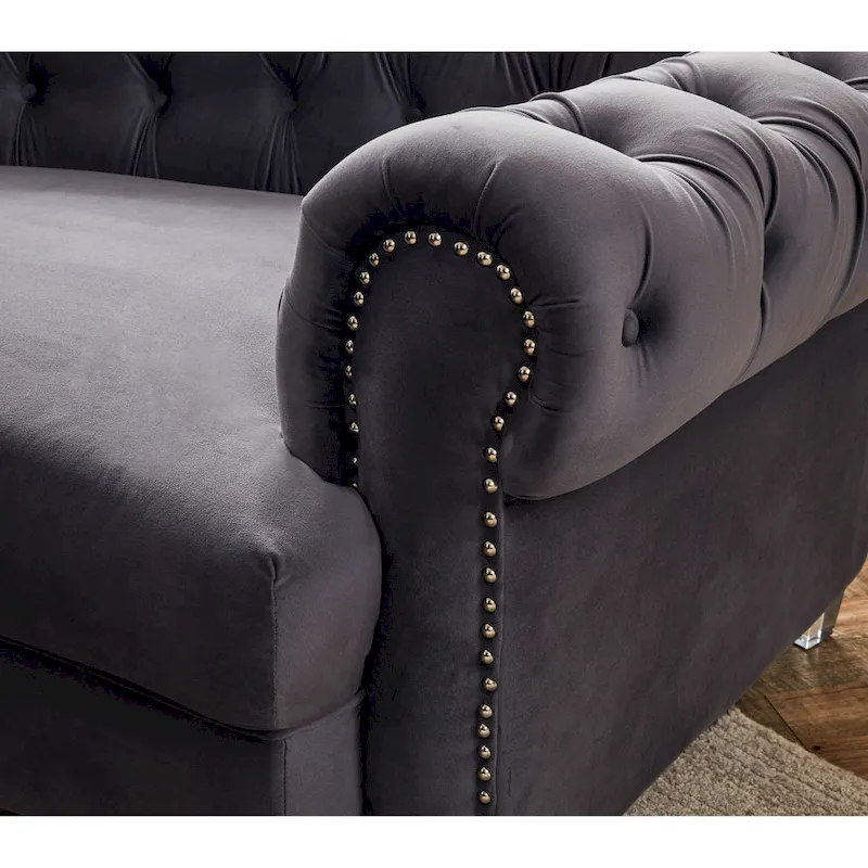 138.6 Velvet curved sofa Symmetrical Modular Sectional