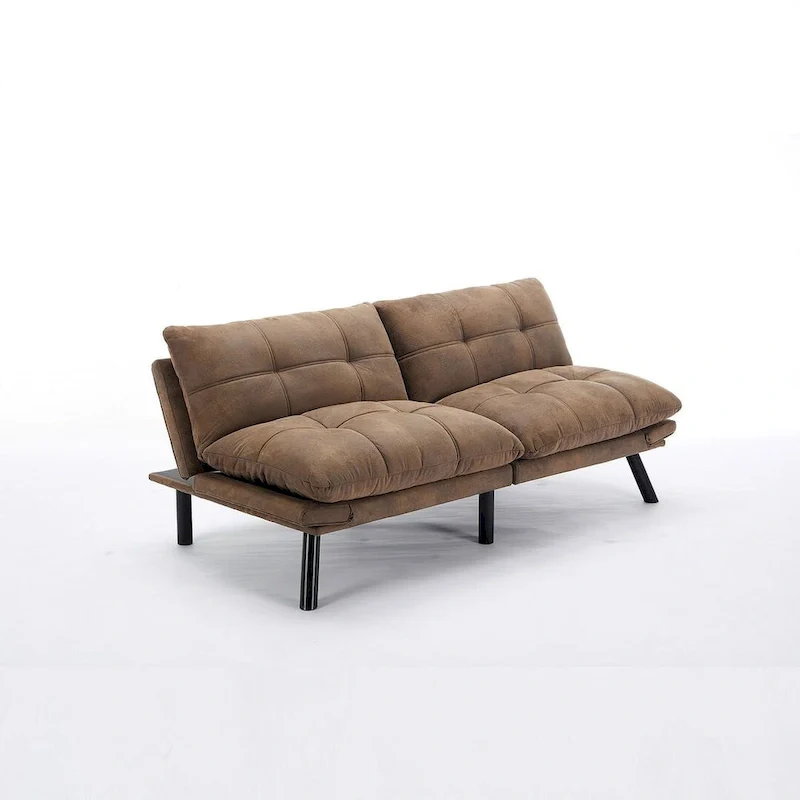 Modern Upholstered 2-Seater Sofa Bed with Adjustable Backrest and Armrests - 70:l