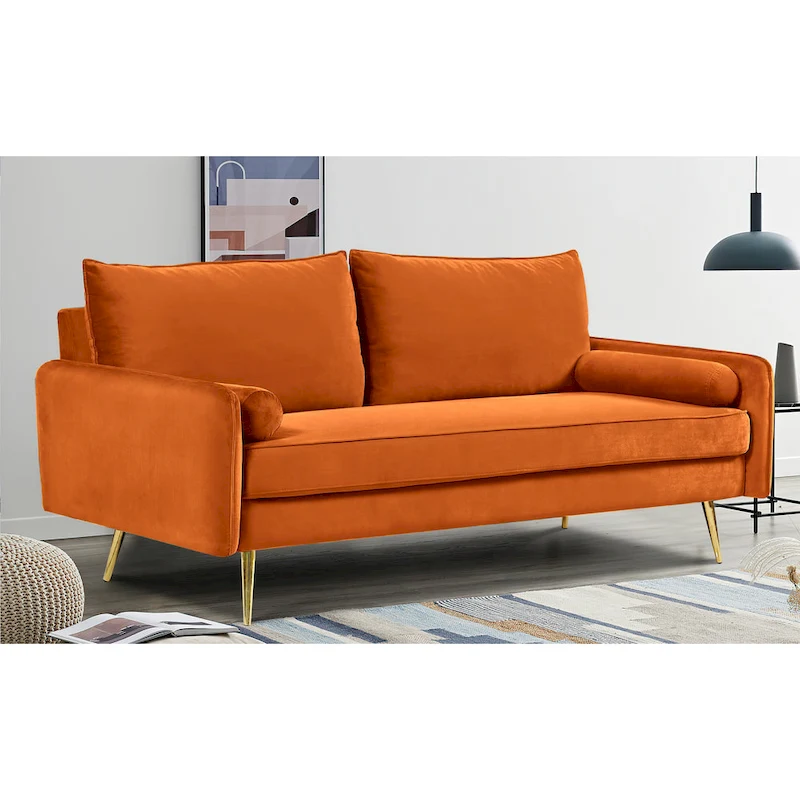 Villeda 70W Polyester Square Arms Sofa