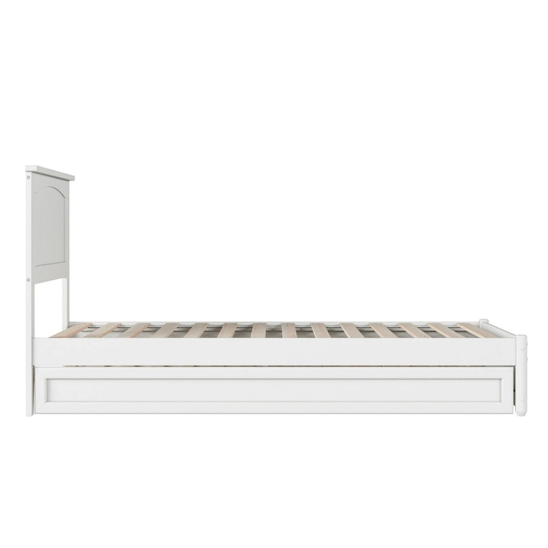 Malta Platform Bed with Panel Footboard and Twin XL Trundle