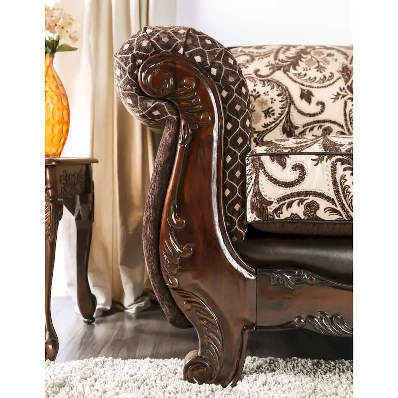 Rend Traditional Faux Leather Tufted Loveseat by Furniture of America
