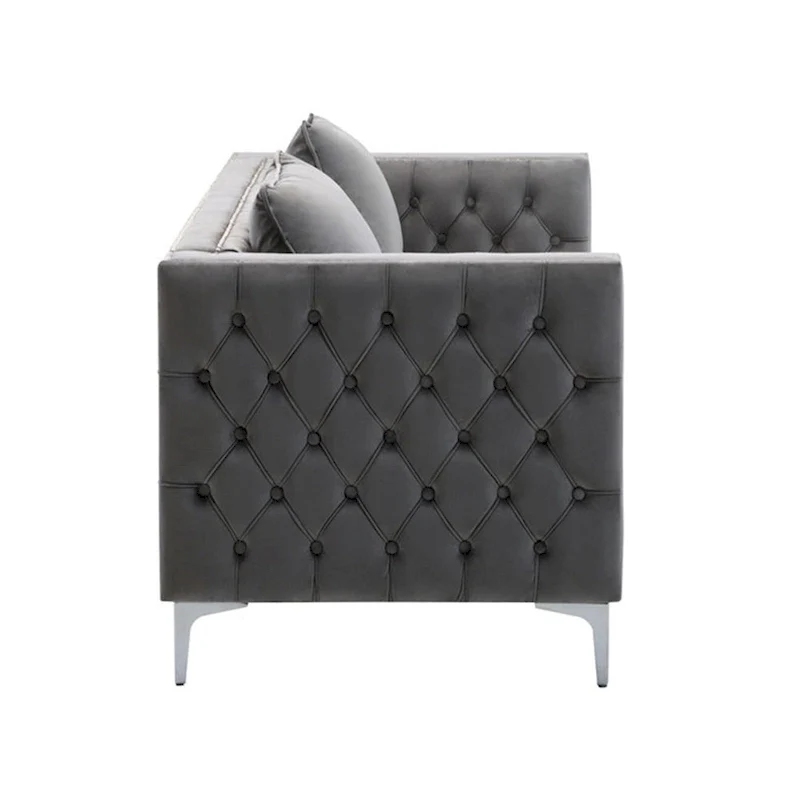 Velvet Fabric Sofa Loveseat Living Room Set