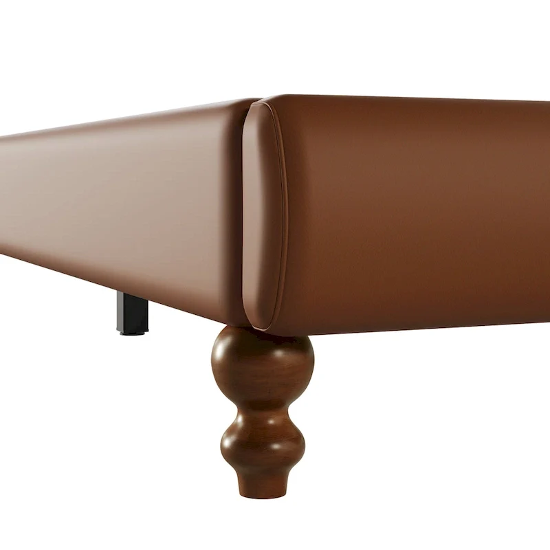 Luxury Upholstered PU Leather Bed