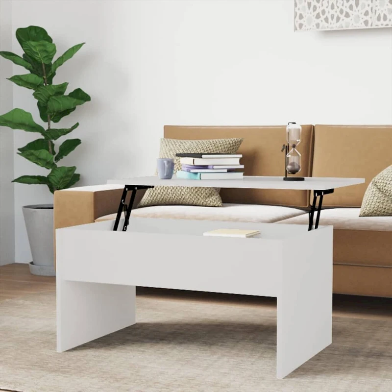 vidaXL Coffee Table Lift Top End Table Accent Side Sofa Table Engineered Wood - 31.5 x 19.9 x 16.3