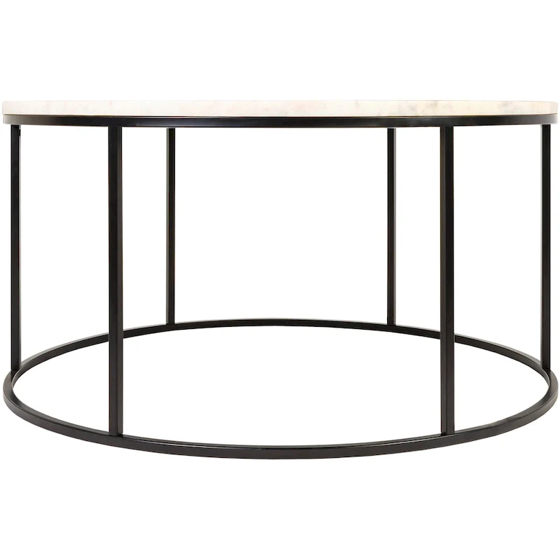 Modern Round Mixed Material Coffee Table