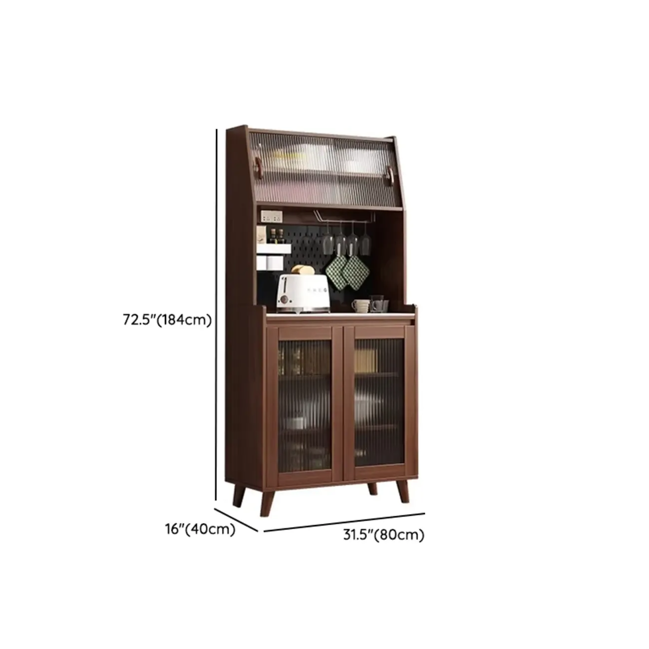 Modern Slab Stone Countertop Kitchen Sideboard