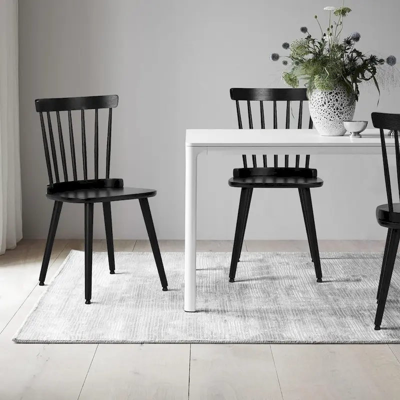 Farmhouse Dining Chairs with Spindle Back - 33.3H x 17.4W x 19.7D