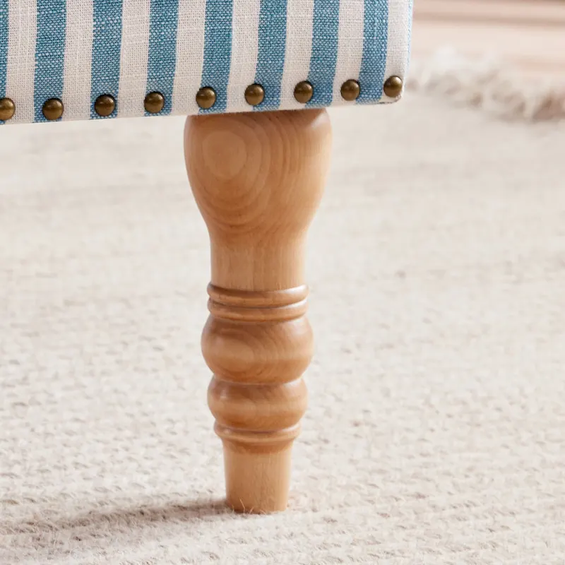 Rolled Armchair Accent Chair Set of 2 Blue/ Grey/ Brown