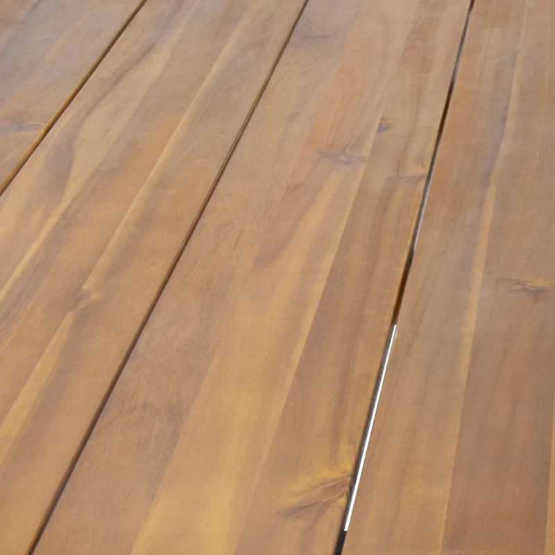 Christopher Knight Home Zion Acacia Wood 72-Inch Dining Table - teak finish + rustic metal